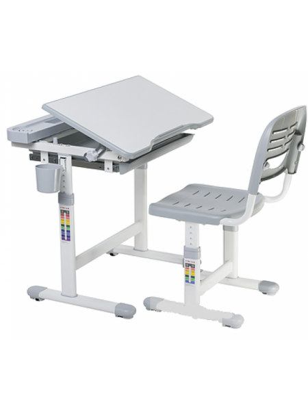 Парта шкільна зі стільцем Comfortline cіра